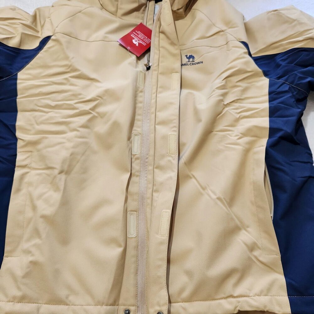 Camel Crown Mens ski Jacket Size XXL color Khaki Hooded Warm - Picture 6 of 16